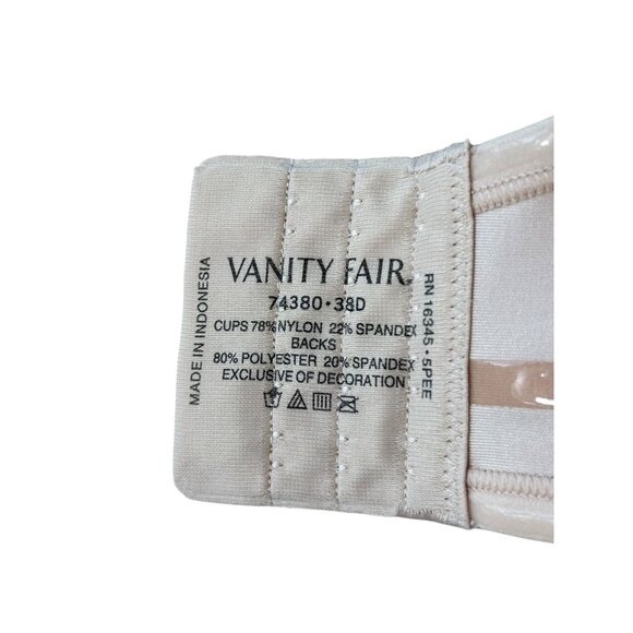 NEW Vanity Fair Strapless Bra Nude 38D Converts to 5 Bras Stretch Smoothing - Picture 13 of 13